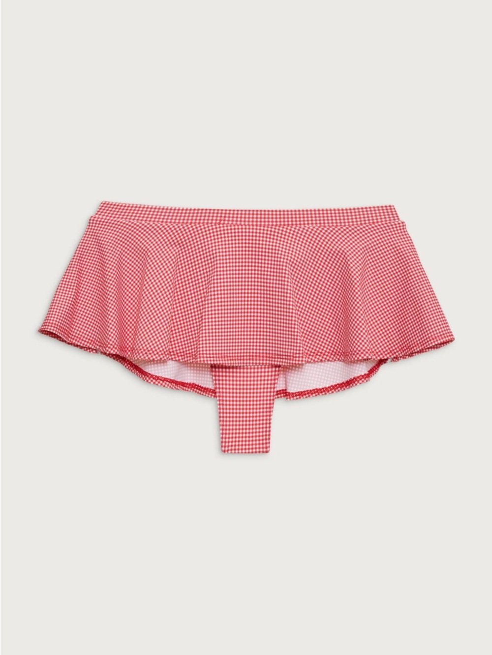 Frankie's Bikinis Red Gingham Ruffle Bikini Bottom